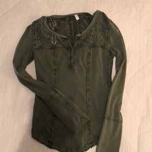 Free People Olive Top